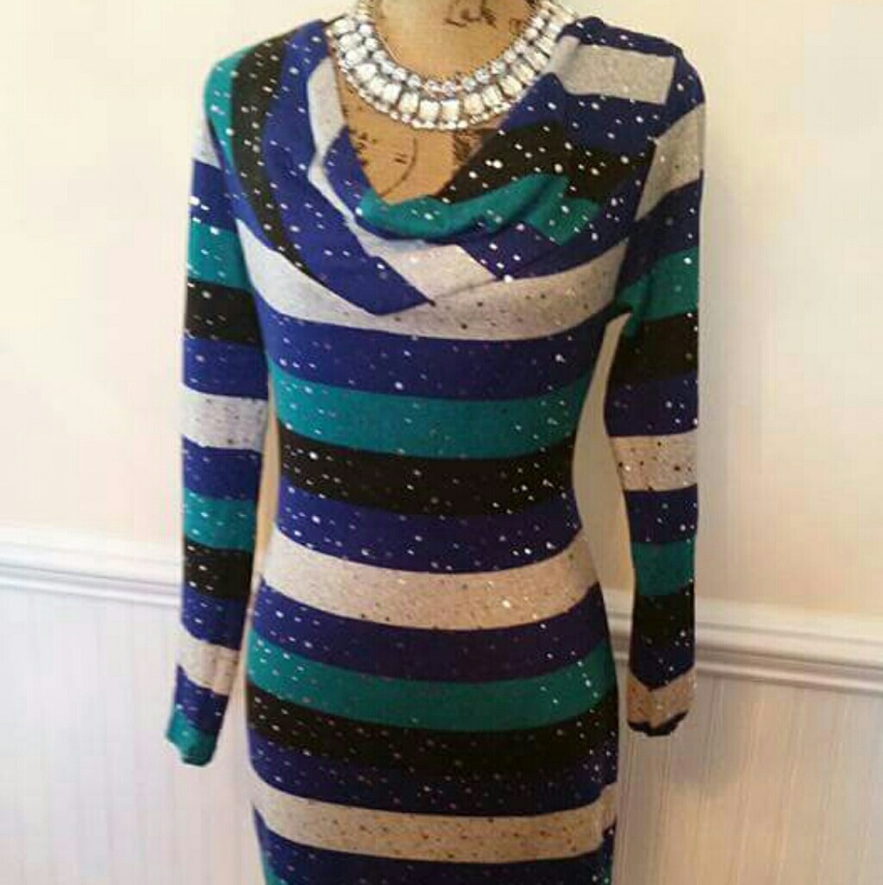 Multicolor striped dress